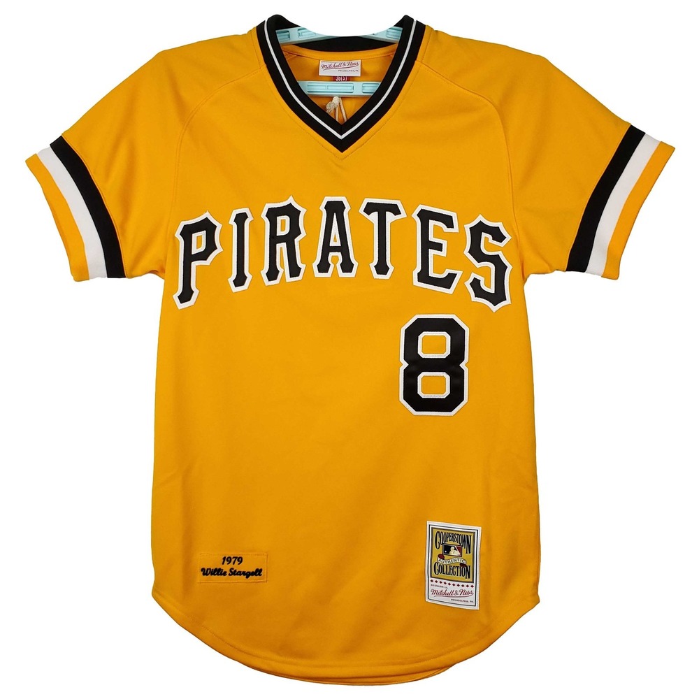 Authentic Willie Stargell Pirates Mitchell‎ & Ness MLB Small Jersey Yellow NWT